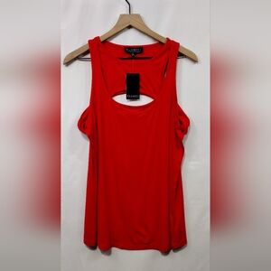NWT Eloquii Cutout Back Tank Top Women's 14/16 Red Boho Retro 90s Y2K